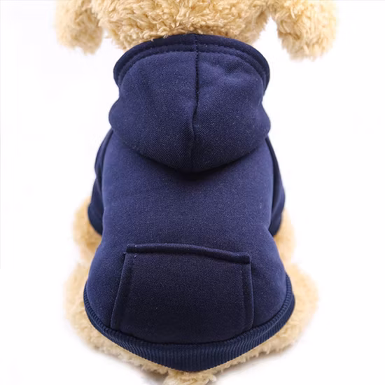 Moletom com capuz para cachorro de inverno com bolsos roupas de algodão quentes para cachorro