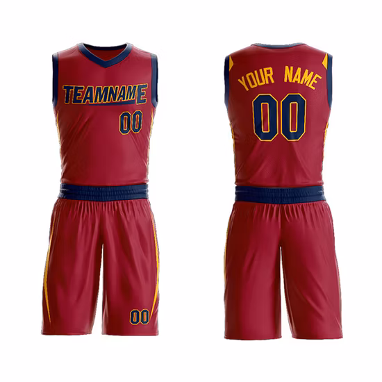 Camisa de basquete personalizada de sublimação reversível para treino de basquete