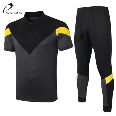 China Best Sale Cinza Logotipo Casual Modal Poliéster Bordado Confortável Roupas Esportivas Ginásio Treino Masculino Cor Sólida Camisa Pólo